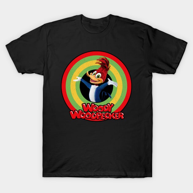 Woody Woodpecker Circle Style T-Shirt by Gunung Sambojorka